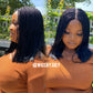 Black colour Sleek Bob wig, Closure wig Nano twist