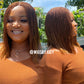 Copper colour Sleek Bob wig, Closure wig Nano twist