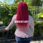 Red braided wig, Closure wig curly twist