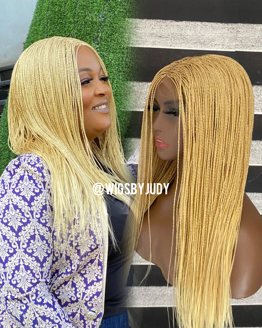 Blonde wig, Closure wig nano twist wig