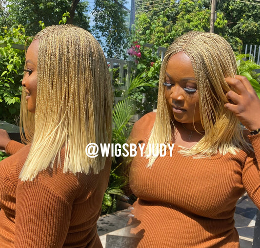 Blonde wig, Closure wig nano twist wig