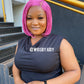 Pink Bob wig, Closure wig Nano twist